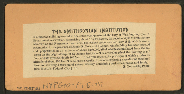 The Smithsonian Institution.