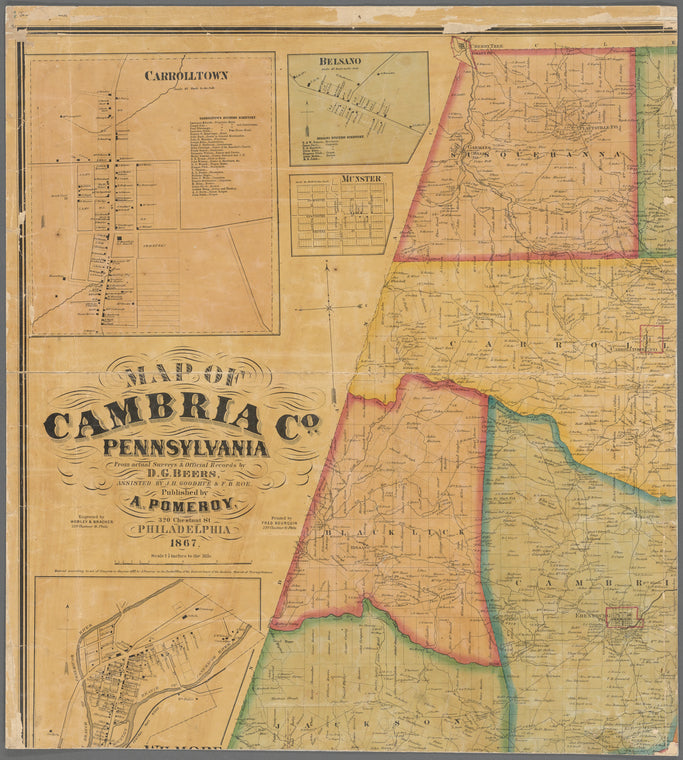 Map of Cambria Co., Pennsylvania : from actual surveys & official records