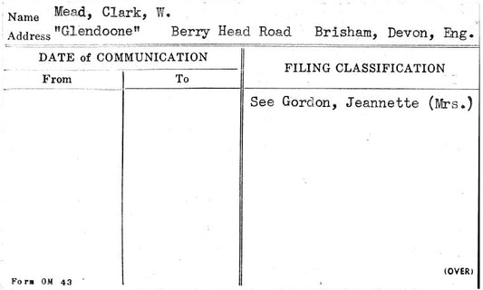 Mead, Clark, W.