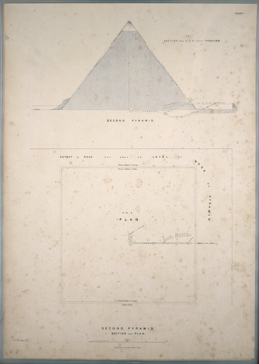 Second Pyramid. Section and plan.