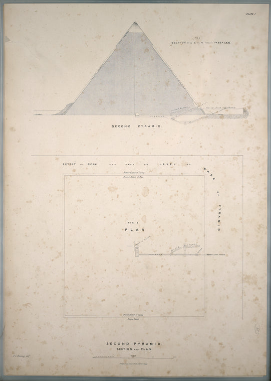Second Pyramid. Section and plan.