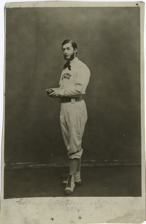 Capt. J.D. McBride, pitcher, 1874.