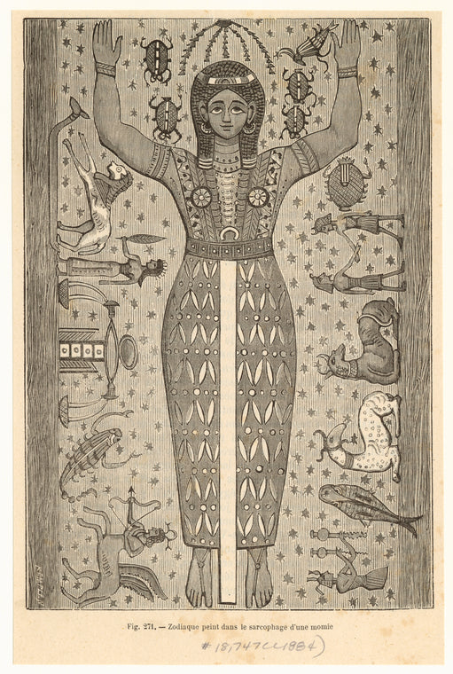 Zodiaque peint dans le sarcophage d'une momie