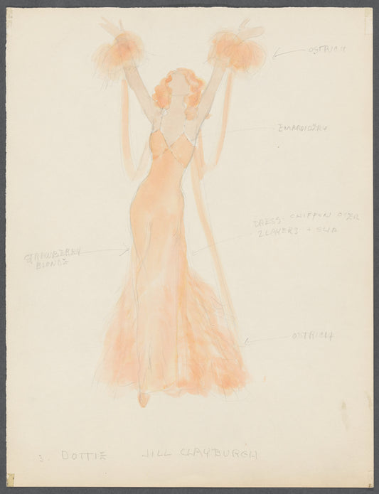 Jumpers: Costume sketch for Dottie (Jill Clayburgh)