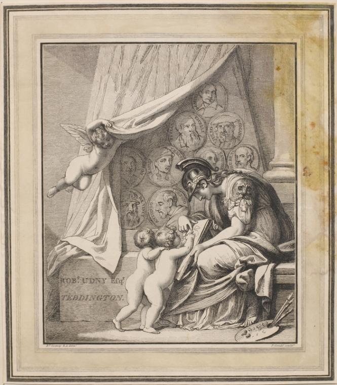 Minerva instructing cherubs in the art of painting