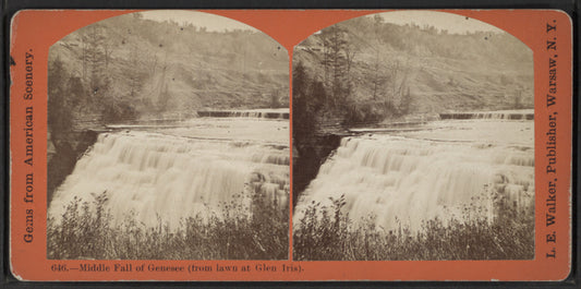 Middle Fall of Genesee (from lawn at Glen Iris.)