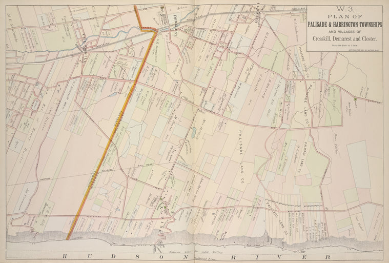 Plan of Palisade & Harrington Townships and Villages of Cresskill, Demarest and Closter.