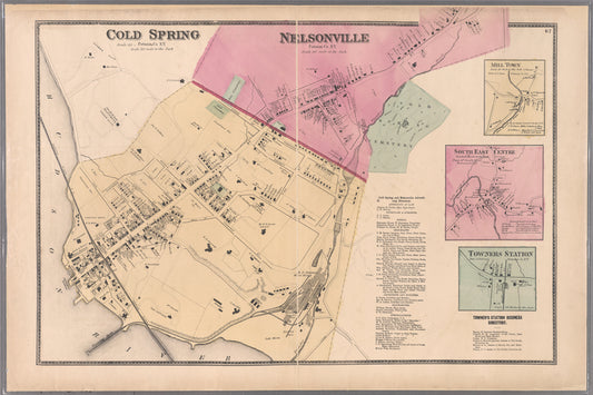 Plate 67: Cold Spring - Nelsonville - Mill Town - South East Centre - Towners Station