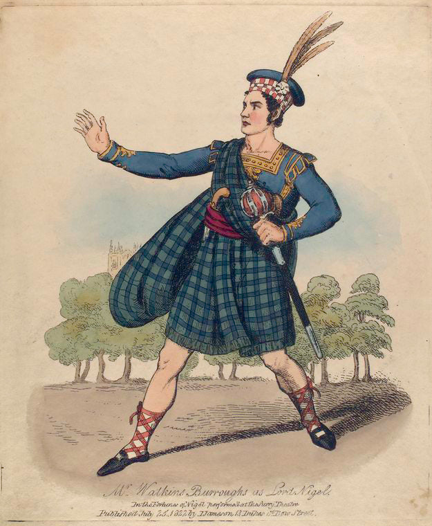Mr. Watkins Burroughs as Lord Nigel. In the Fortunes of Nigel, performed at the Surrey Theatre
