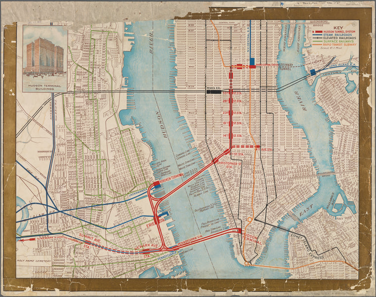 Railroads in Manhattan, Jersey City, and Hoboken