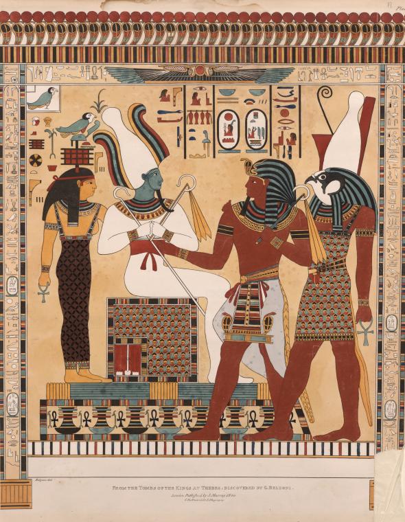 From the tombs of kings at Thebes, discovered by G. Belzoni.