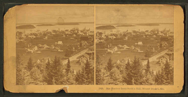 Bar Harbor from Scott's Hill, Mt. Desert, Me.