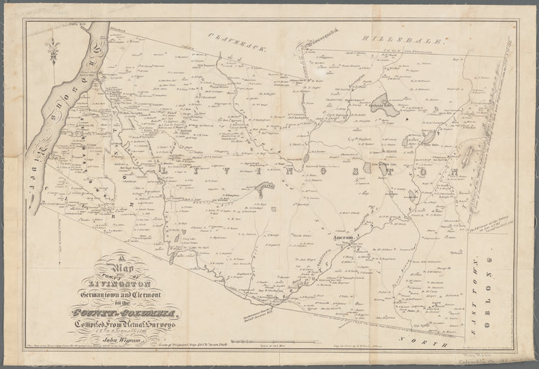 A map of the towns of Livingston, Germantown, and Clermont in the County of Columbia: compiled from actual surveys in January 1798