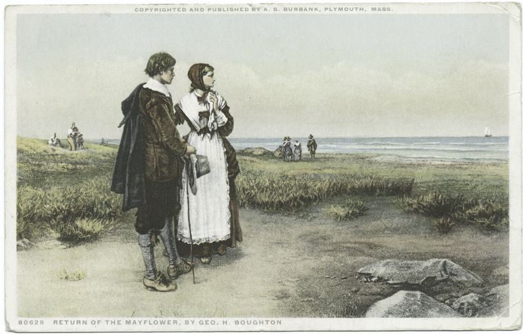 Return of the Mayflower, by George H. Boughton, Plymouth, Mass.
