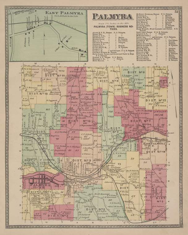 East Palmyra [Village]; Palmyra [Township]; Palmyra (Town) Business Notices