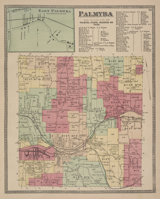 East Palmyra [Village]; Palmyra [Township]; Palmyra (Town) Business Notices