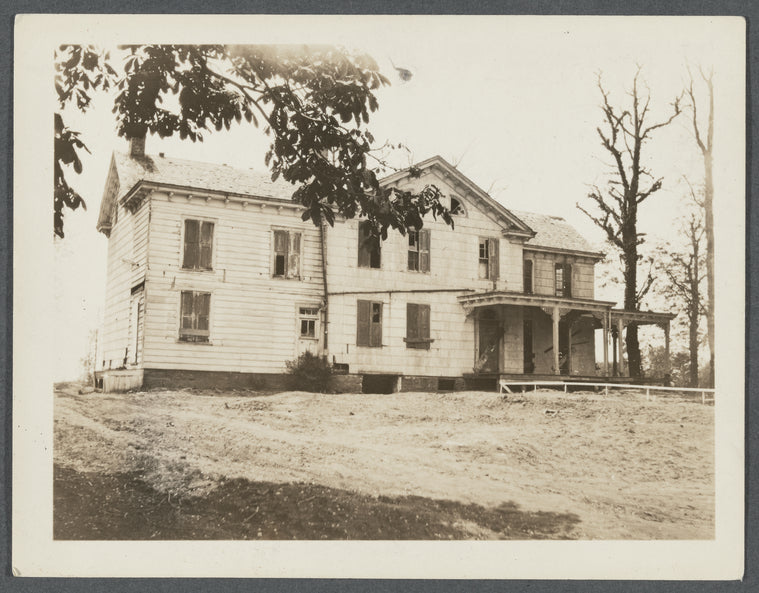 J.M. Clark's House (1873). House erected in 1817. Property purchased in 1848. West side Spinney Hill Drive and Grand View Avenue. Great Neck, North Hempstead