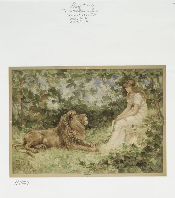 Valentine Lion in Love.
