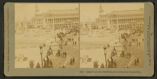 Listening to the band concert, Columbian Exposition.