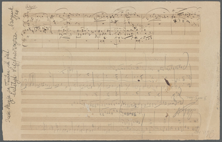 Sketches for the prelude and act one of Tristan und Isolde