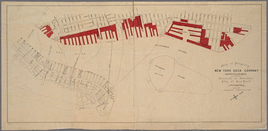 Map of property New York Dock Company, warehousemen : borough of Brooklyn, City of New York.