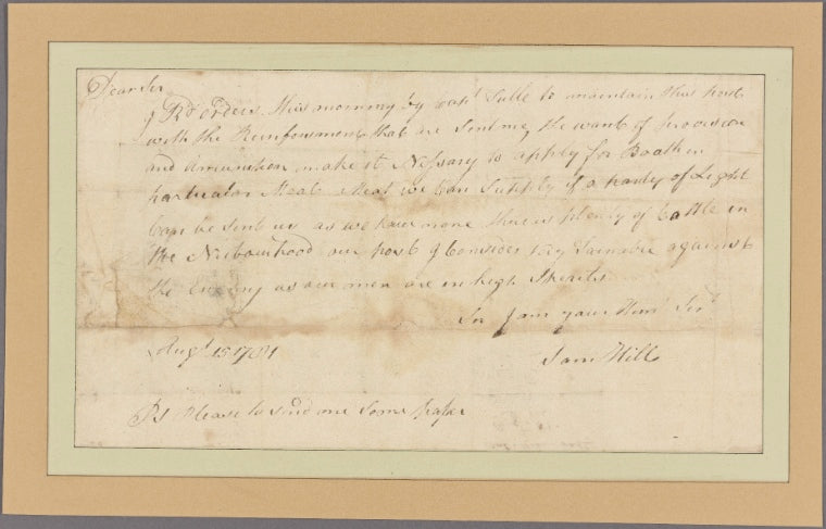 Letter to Col. [Waightstill] Avery