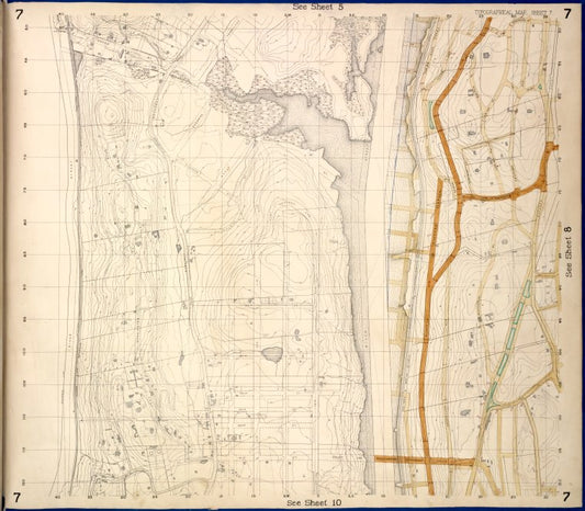 Bronx, Topographical Map Sheet 7; [Map bounded by Inwood St., Hampden St., Macombs Road, Washington Bridge; Including 181 St., River St., Kingsbridge Broadway]