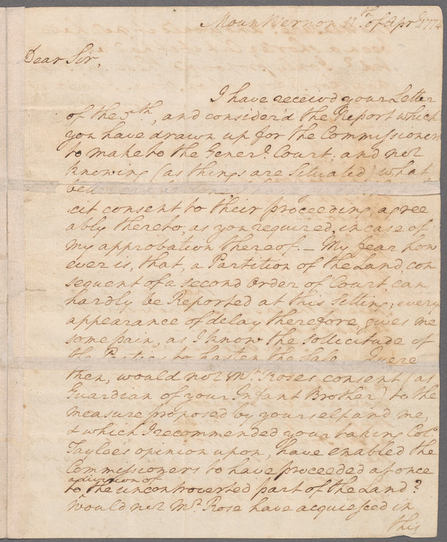 Letter to James Mercer