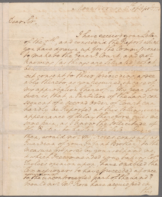 Letter to James Mercer