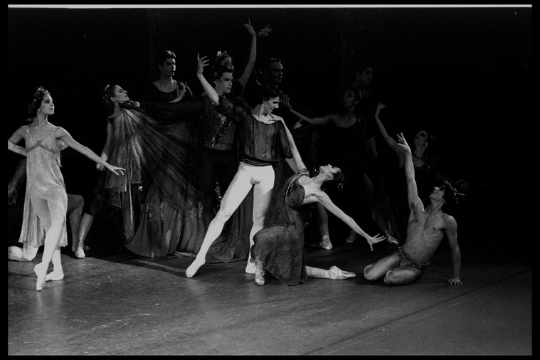 New York City Ballet production of "The Four Seasons" with Lourdes Lopez and Christopher d'Amboise, choreography by Jerome Robbins (New York)