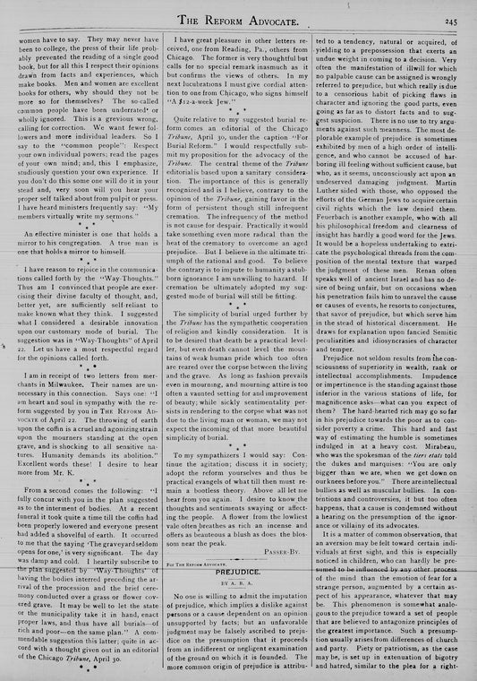 The Reform advocate