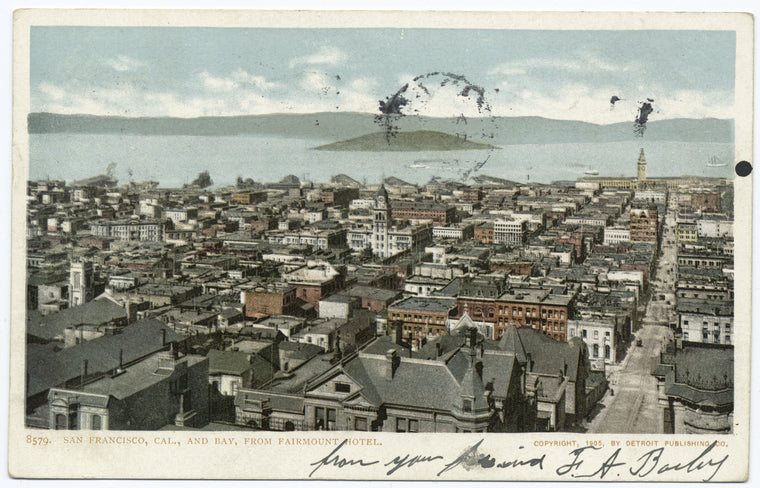 Bay from Fairmount Hotel, San Francisco, Calif.