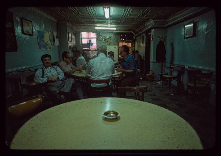 Group portrait in background, Retired Owners and Workers