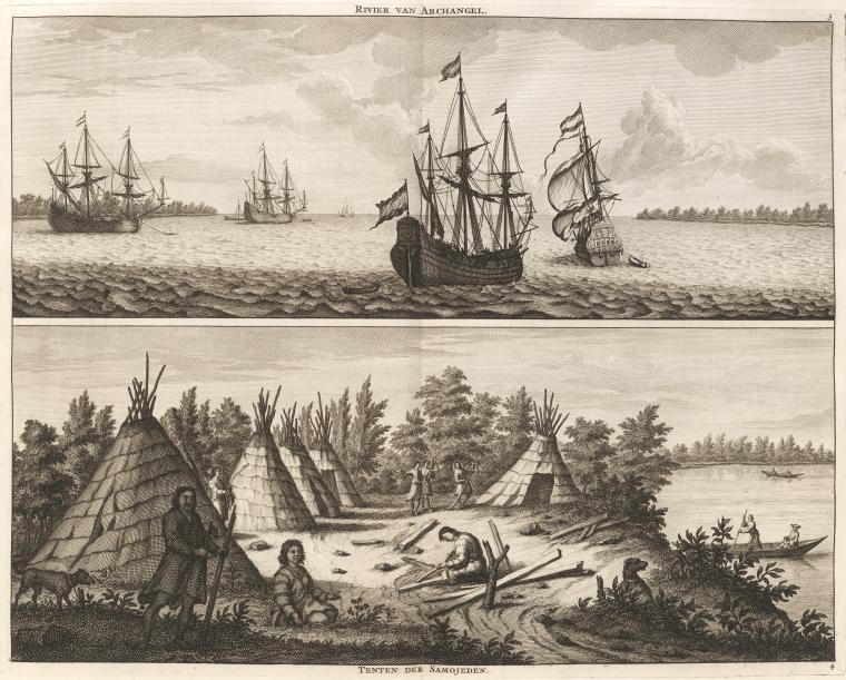 Rivier van Archangel ; Tenten der Samojeden