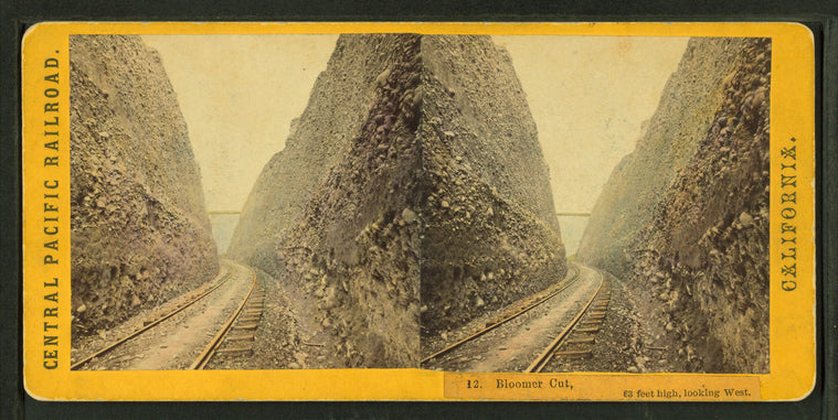 Bloomer Cut, 63 feet high, looking West.