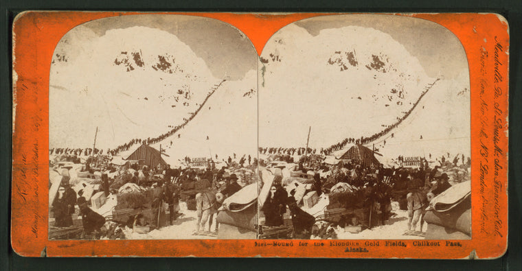 Bound for the Klondike gold fields, Chilkoot Pass, Alaska