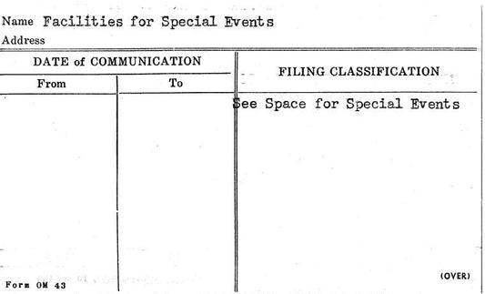 Facilities for Special Events