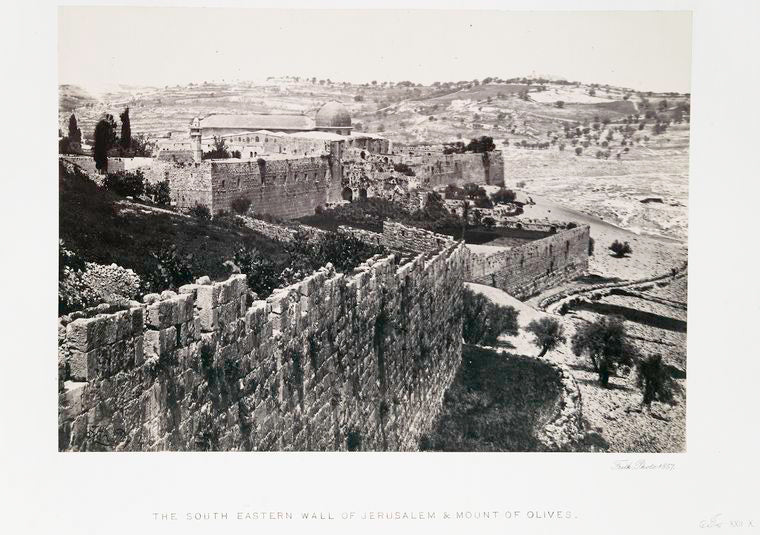 The south eastern wall of Jerusalem & Mount of Olives