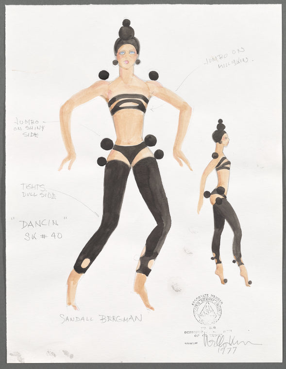 Dancin': Costume sketch for Sandahl Bergman