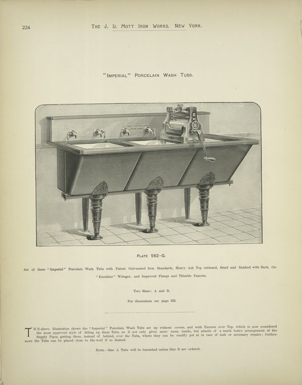 Imperial' Porcelain Wash Tubs.