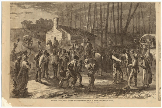 Colored troops, under General Wild, liberating slaves in North Carolina