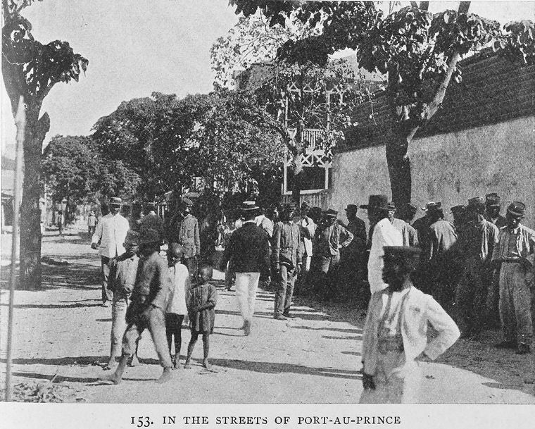 In the streets of Port-au-Prince.