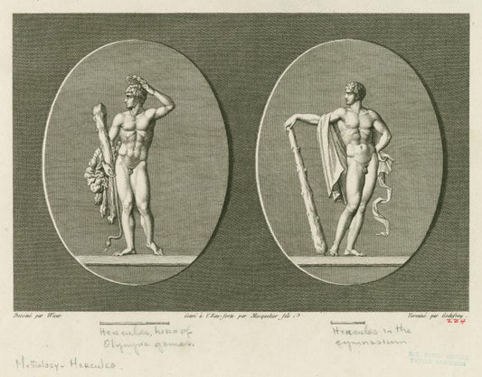 Hercules, hero of Olympic games; Hercules in the gymnasium
