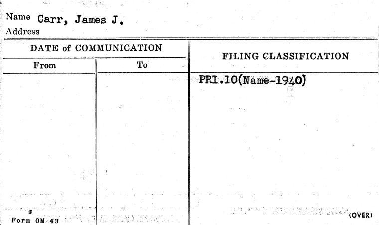 Carr, James J.