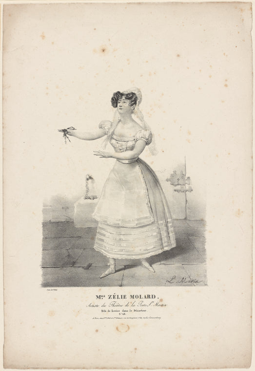 Mlle. Zélie Molard: Artiste du Théâtre de la Porte St. Martin. Rôle de Louise dans Le déserteur