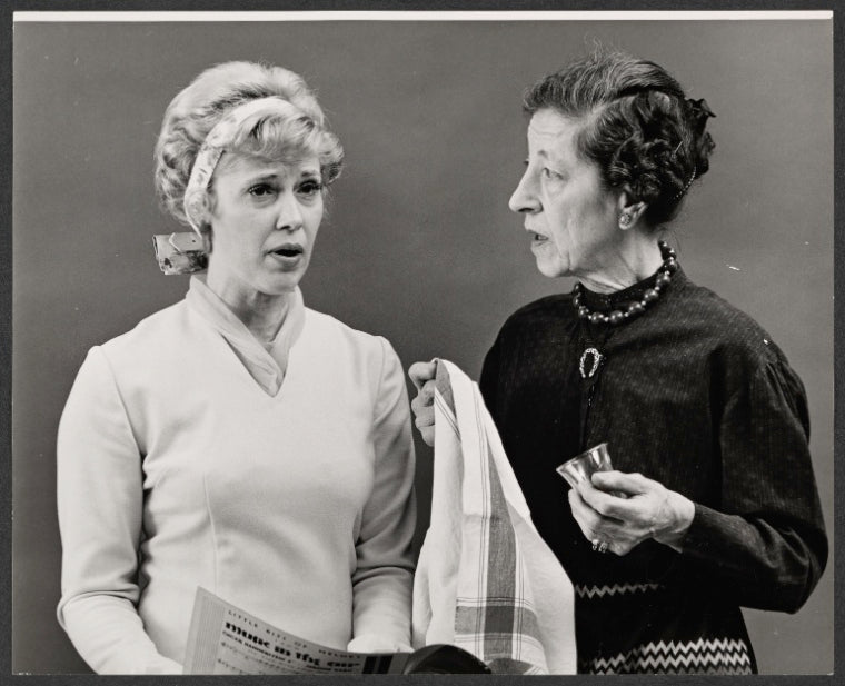 Gloria Willis and Doro Merande in the stage production Her Master's Voice