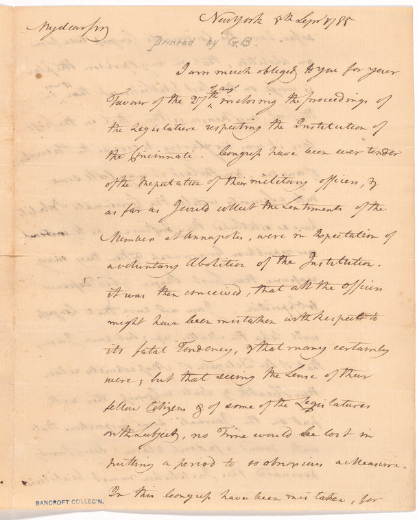 Letter from Elbridge Gerry