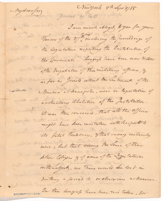 Letter from Elbridge Gerry