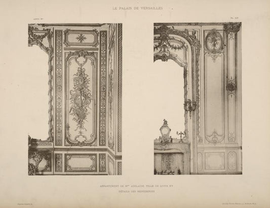 Appartement de Mme Adelaïde, fille de Louis XV; détails des menuiseries.