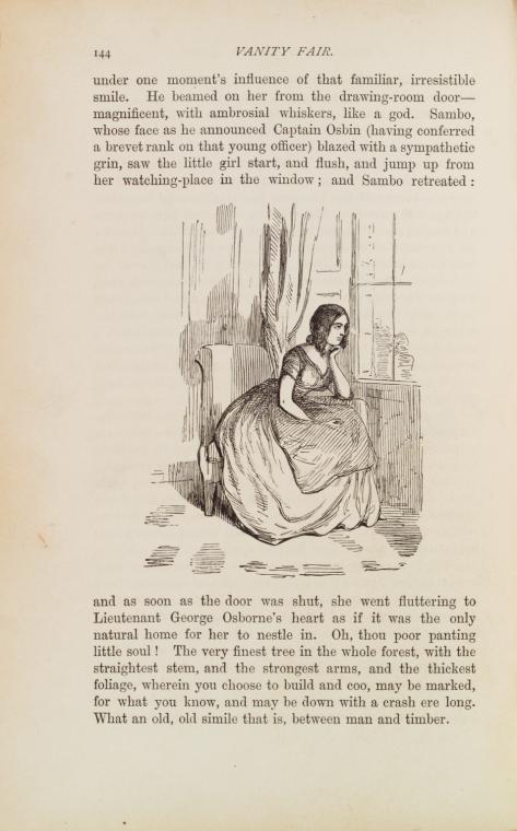 Amelia Sedley gazes out the window